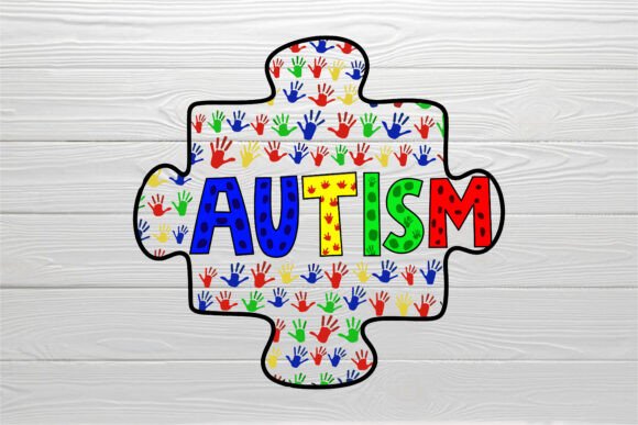 Autism Awareness Puzzle Piece Graphics for Crafts and Content