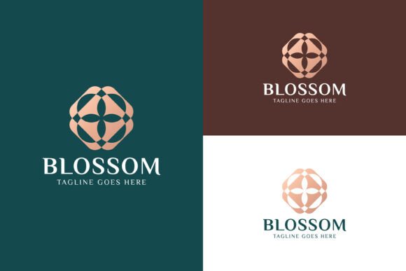 Elegant Ornate Blossom Logo for Graphics & Logo Templates
