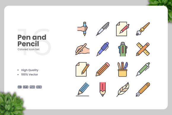 Pen and Pencil Colored Icons: A Designer's Review of Graphics