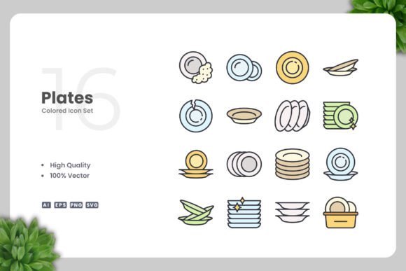 Plates Colored Icons: A Designer's Review of Essential Graphics