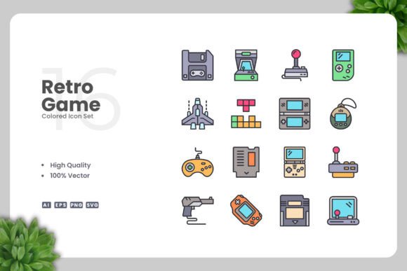 Retro Game Colored Icons Review