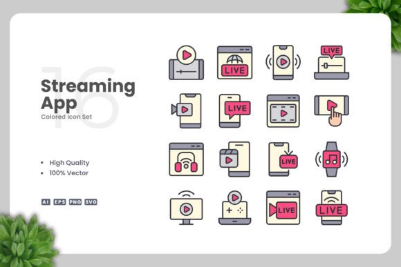 Streaming App Colored Icons Review