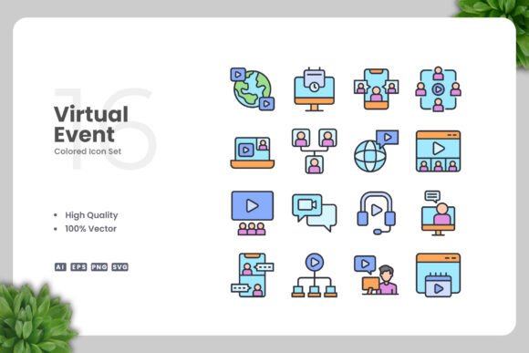 Virtual Event Colored Icons Review